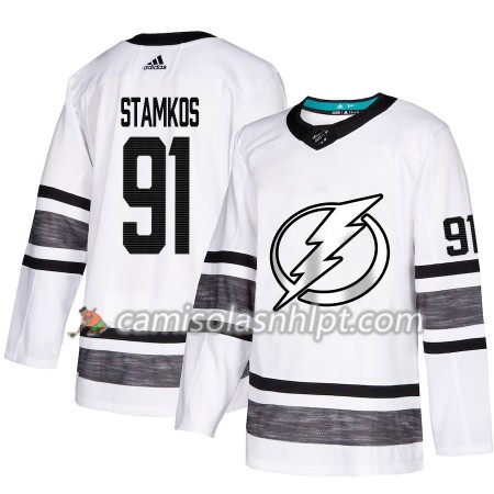Camisola Tampa Bay Lightning Steven Stamkos 91 2019 All-Star Adidas Branco Authentic - Homem